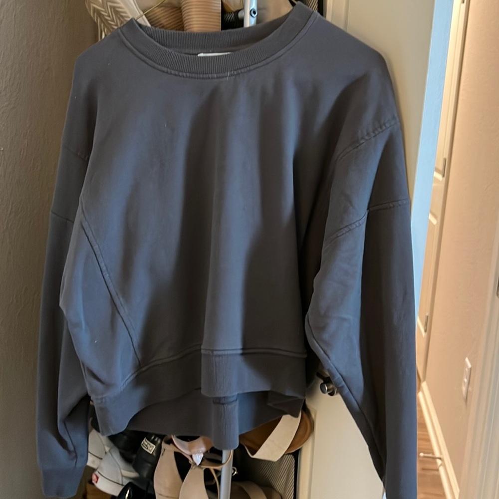 Grey crew neck